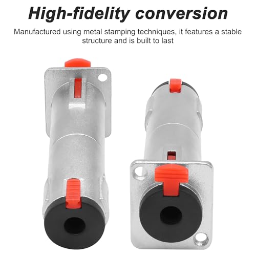 Conector TRS 6,35 mm para montaje en panel con diseño de chasis tipo D resistente 3