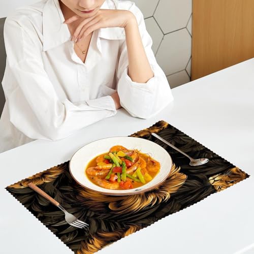 Set de table résistant à la chaleur motif feuilles tropicales chic - 7