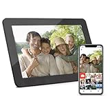 Frameo Digital Picture Frame WiFi,10.1-Inch Smart Digital Photo Frame- Touch Control,Auto Rotate, APP Share,16GB, WiFi,Cloud,with Stand for Family & Friends