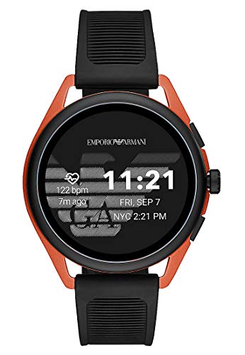 Emporio Armani - Smartwatch Uomo Connected Gen 5 Matteo Cassa in Alluminio Rosso e Cinturino in Gomma Nero ART5025