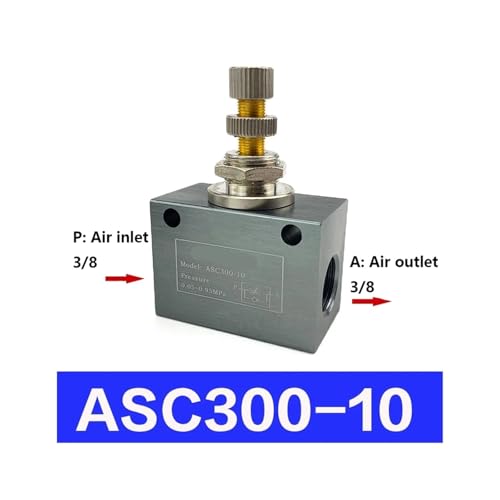 Vanne d'accélérateur ASC300-10 pour stopper les à-coups des vérins pneumatiques - 3