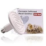 Aiicioo 250 Watt 110 Volt Ceramic Heat Emitter for Reptiles or Amphibians White