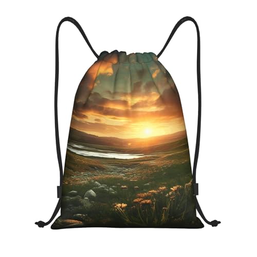 ASLKXOPEMG Mochila con cordón, bolsa de cuerda para yoga, viajes, Negro, M