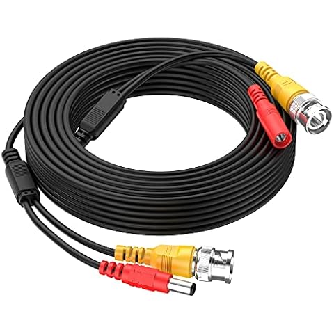 Cocar 10M/32FT Pre-made 2-in-1 BNC Video Power Cables, BNC CCTV Extension Surveillance Security Camera Cables for CCTV Security Camera Home Surveillance Closed-circuit TV System Cover