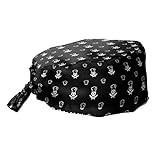 Homologado y certificado Missborderlike - Gorro sanitario certificado, Gorro enfermera, Gorro dentista, Gorro sanitario -modelo Calaveras chef