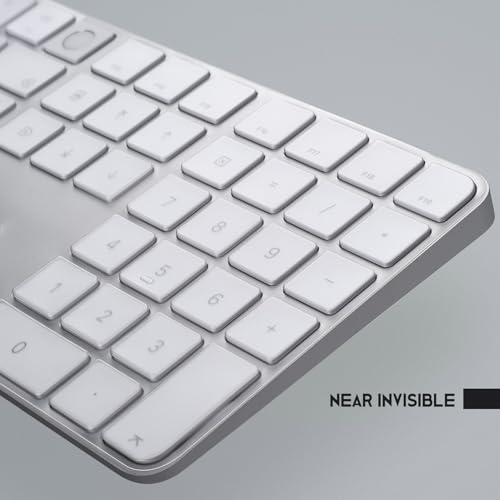 Image of Saco Keyboard Cover Compatible for 2024 Magic Keyboard and Numeric Keypad A3119 MXK83HN /A, Ultra-Thin Apple Magic Keyboard Protector, Silicone Clear