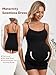 BampooPanPa Support Nursing Tank Tops for Breastfeeding, Comfort Stretch Maternity Camisoles with Adjustable Straps (Black, X-Large)