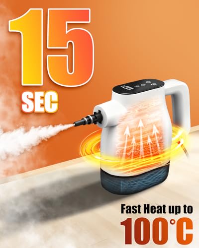 Saker EverSteam Instant-Heat Steam Cleaner for Home,15s Heat-up Handheld Steam Cleaner, Lightweight Portable Continuous Refill Steamer for Deep Cleaning of Floor, Car and Kitchen — view 2