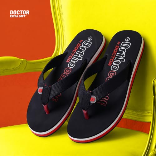 Image of DOCTOR EXTRA SOFT Men's Orthopedic Tpr Slippers With Cushion Footbed For Adult|Stylish & Anti-Skid|Comfortable & Light Weight|Casual Durable Waterproof Everyday Dr. Home Flip Flops Gents & Boys D-36