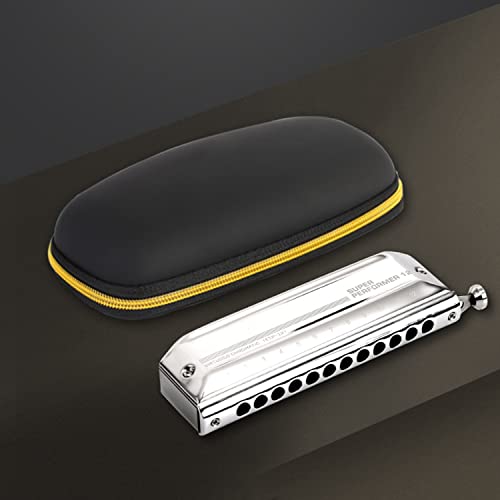 MEIeynt Harmonica, 12 Trous 48 Tons Orgue à Bouche Clé De C Acier Inoxydable Mini Blues Harmonica Cadeau Parfait pour… - Les Beatles, Paul McCartney, John Lennon, RIngo Starr, George Harrison MEIeynt Harmonica, 12 Trous 48 Tons Orgue à Bouche Clé De C Acier Inoxydable Mini Blues Harmonica Cadeau Parfait pour… – Image 3
