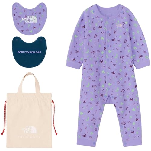[THE NORTH FACE] Um[XtFCX p[X B L/S Rompers & 2P Bib [uYo[Y 80