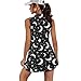 Pugasmiru Women’s Breathable Tennis Dress, Half Zipper Collar Sleeveless Design with Shorts All-Day Comfort Wear, Moon Stars Pattern
