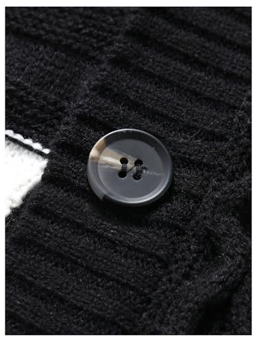 Men's Color Block Cardigan Sweaters Button Down Sweaters Long Sleeve V Neck Knitted Outerwear2