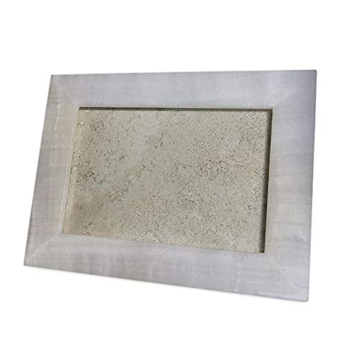 Cadre photo Onyx blanc 20x30 cm en marbre naturel d'exception