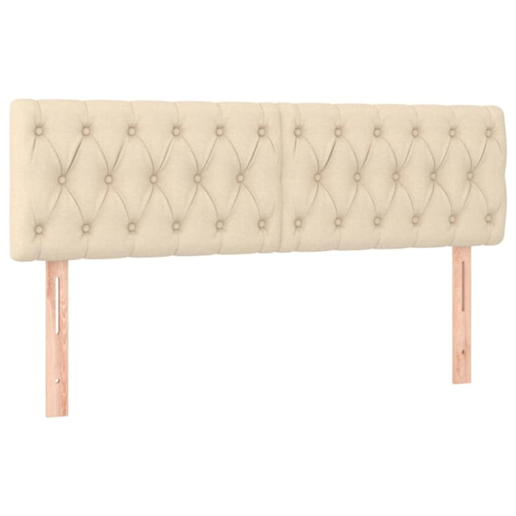 vidaXL Têtes de lit Crème 160x7x78/88 cm Tissu