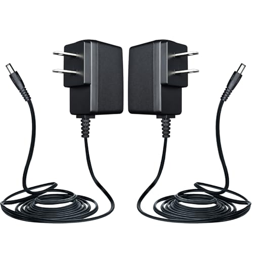 UL Listed 2 Pack 12V 0.5A/500mA 6ft Power Supply Adapter, AC 100-240V to DC 12V 0.5A 6W Switching Adapter Cord for Crosley Turntable, Router, Desk Fan, Speakers and More -  ANLINK, X-2*12V500mA