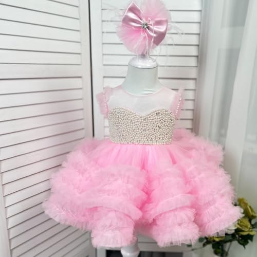 KLFFLGID Toddler Pageant Dress Fluffy Tutu Baby Birthday Princess Dress,Fairy Dresses for Girls,Toddler Girl Wedding Dress2