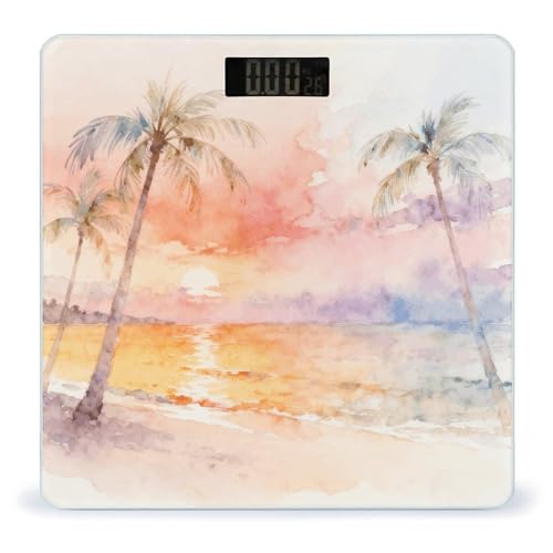 Báscula Digital de Baño Tropical Sunset con Pantalla LCD miniatura 1