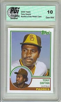 Tony Gwynn Padres Topps Rookie of the Week Card PGI 10