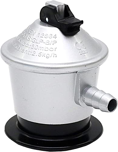 FLASHPRIX Regulador Gas Butano con Válvula de Seguridad, 7x7x10 cm