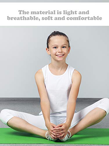 SATINIOR 4 Pieces Girls Dance Tank Tops Racerback Crop Tops Sleeveless Dance Clothes for Girls Gymnastics2