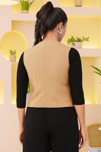 Image of SaintX Women's Waist Coat | Sleeveless | Stylish Executive Wear | Formal Blazer Waistcoat | Office wear