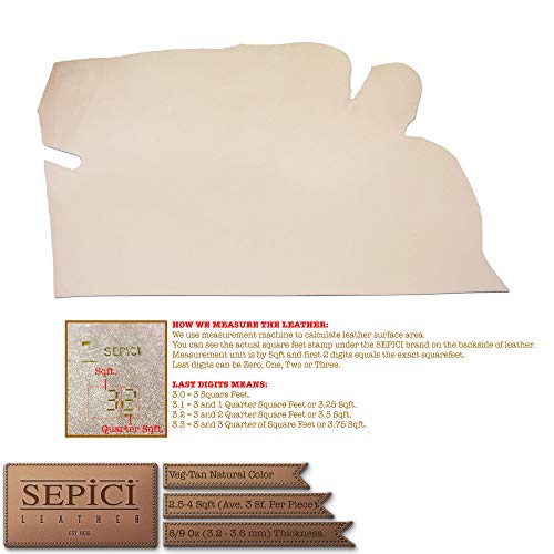 Full Grain Veg Tan Single & Double Shoulder's (Craftsman Grade) By Sepici (2.5-4 Ft -Single Shoulder) #TOP6