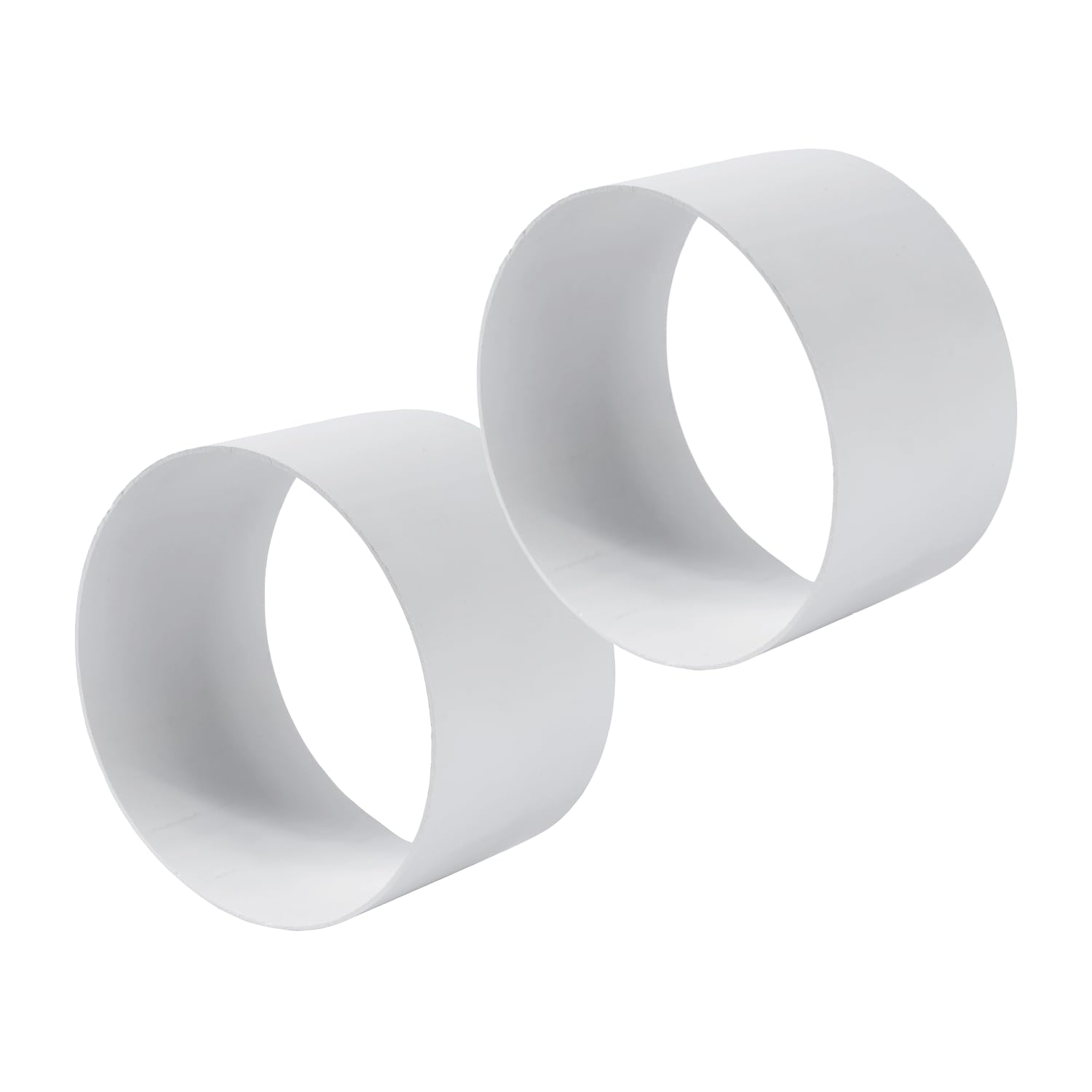 Vent Systems 100 mm 2 Pack Female Duct Connector, Plastic HVAC Ducting Fittings, Dryer Air Ventilation System Tube Adapter