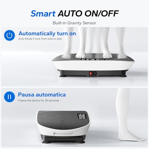 Image of MERACH Vibration Plate Exercise Machine, Whole Body Workout Equipment for Women, Bluetooth and Silicone Pedal, Vibration Plate with Auto Mode, Vibrate Fitness Platform for Home