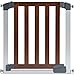 Munchkin® Auto Close Modern™ Pressure Mounted Baby Gate for Stairs, Hallways and Doors, Walk Through with Door, 2 x 40.5 x 29 inches, Dark Wood and Silver Metal