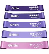 Gritin Elastisches Fitnessband [5 Stück] Widerstandsband Elastisch aus Latex Trainingsausrüstung ...