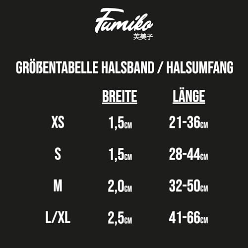 Fumiko® Hundehalsband aus Biothane versch.größen (Sam´s Blue, S)