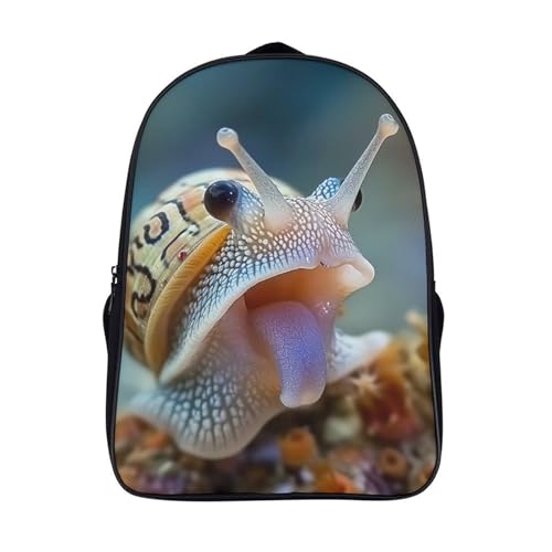 Sac à dos imprimé 3D escargot dessin animé cartable léger imperméable fille garçon