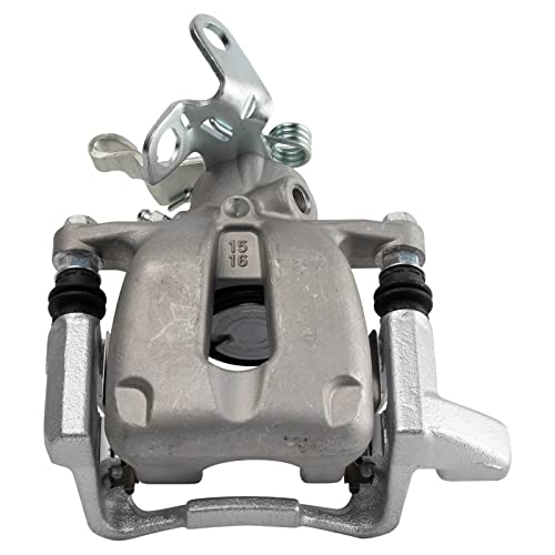Image of TRQ Rear Brake Pad and Rotor Set Semi Metallic G Coated Rotors Calipers Compatible with 2010 Volkswagen Golf 2010 Jetta