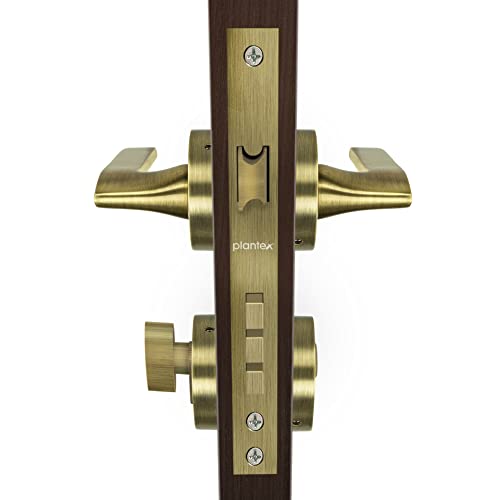 Image of Plantex Fully Brass Door Lock with 3 Years of Warranty /Main Door Lock for Home /Mortise Lock for Door - Main Door Lock Set Sumer-3037 Brass Antique Finish