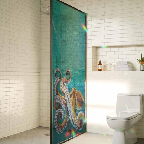 Vinilo decorativo para ventana 19.6x39.3 pulgadas Teal miniatura 5