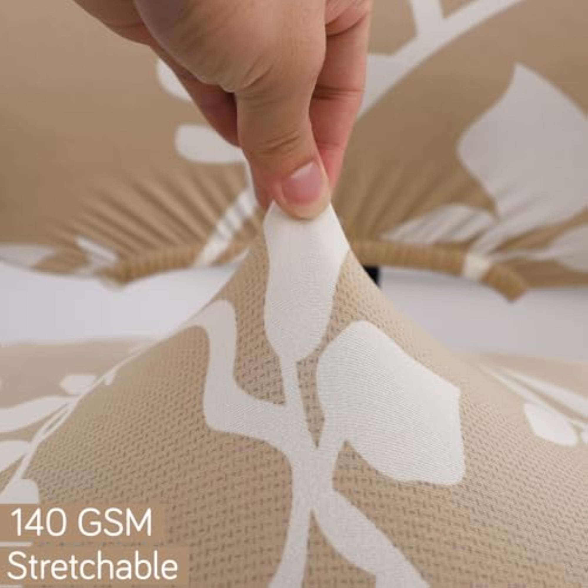 Elira Chair Cover for Task Chair, Buff Brown Silhouette Floral
