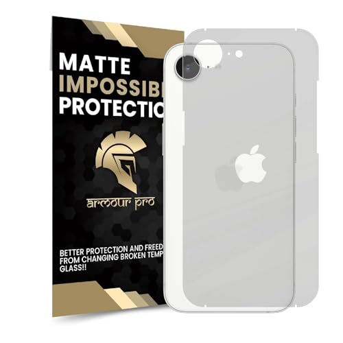 Image of ArmourPro Matte Back Screen Protector for iPhone 16e, Premium Ultra Thin TPU Back Membrane Guard, Anti-Glare, Bubble-Free, Edge to Edge Coverage, Fingerprint Friendly | 1 Pack