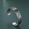 Dreamtimes Wikinger Baum des Lebens Armreif Rabe Talisman Armband Edelstahl Wikinger Keltischer Knoten Armband für Männer Frauen (Vintage-Silber) #4