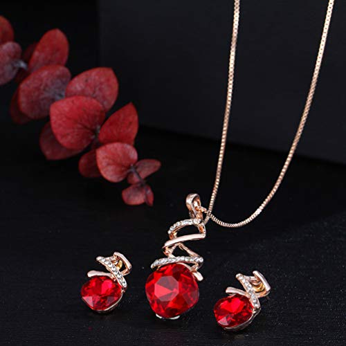 Holibanna 1 conjunto de joias femininas modernas colar brincos conjunto de joias de zircão conjunto