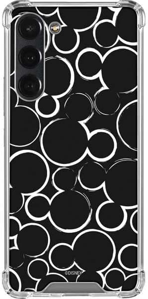 Skinit Clear Phone Case Compatible with Galaxy S23 Plus - Officially Licensed Disney Mickey Mouse Logo Pattern Design