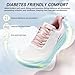 OrthoComfoot Women's Orthopedic Diabetic Wide Sneakers: Lightweight Standing Plantar Fasciitis Supportive Flat Feet Shoes, Breathable Massage Foot Pain Relief Mesh Comfy Sneakers Pink White Size 10