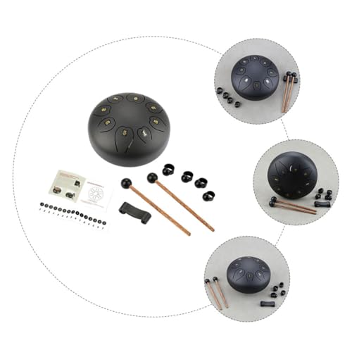 Tambor Metal Étereo Negro Grande para Percusión miniatura 2