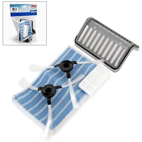 PURE CLEAN PRTPUCRC9510 PureClean-(2) Rotating Side Brushes (1) AIR Dustbin (1) Dry Mop Cloth-Robot Vacuum Cleaner Replacement Parts and Accessory Compatible Only With PUCRC95-PRTPUCRC9510, Filter Kit Cover
