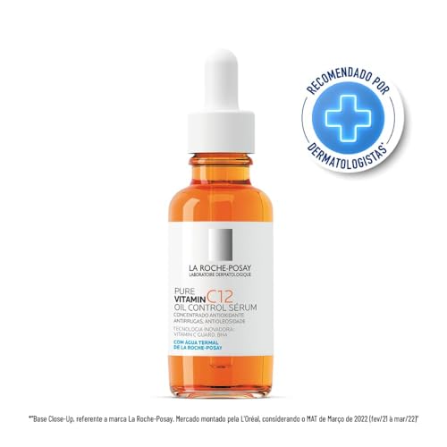La Roche-Posay, Sérum Antirrugas para Peles Oleosas, Pure Vitamin C12 Oil Control, 30ML