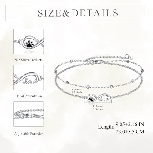 Image of TIGER RIDER Dragonfly Anklet Sterling Silver Dragonfly Gifts Jewelry for Women with Crystal Birthday Anniversary