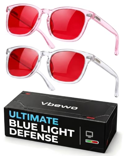 Image of 2 Packs Professional Sleep Glasses with 99.9% Blue Light Blocking