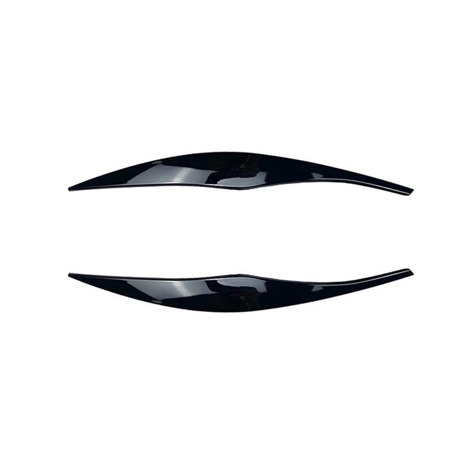 GLOFLY Embellecedor de párpados for faro delantero de coche, 2 uds., compatible con BMW Serie 3 E90 E91 2005-2011, fibra de carbono/faro negro, cubierta for párpado Cejas (Color : Schwarz)