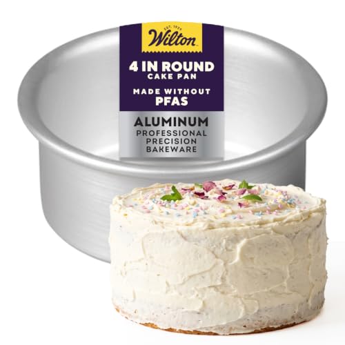Wilton Aluminum Round Cake Pan, Made Without PFAS, 4 x 2 in.