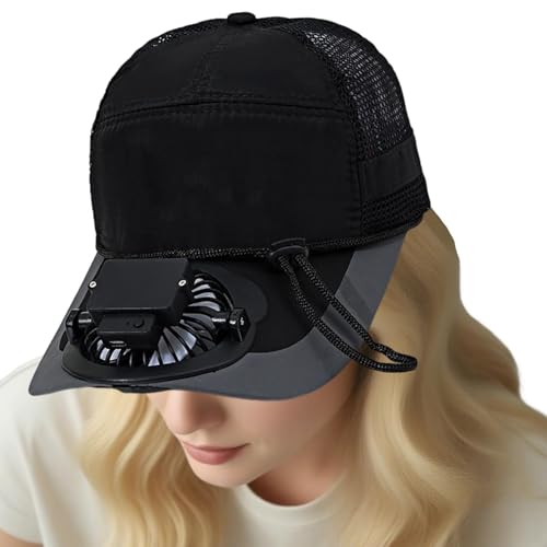 Chapeau de plage solaire avec ventilateur intégré protection UV